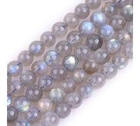 GEM-Inside AA Grade 6mm Blue Rainbow Labradorite Round Gemstone Semi Precious Loose Beads for Jewellery Making 15''