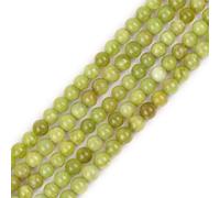 GEM-Inside AA Grade 6mm Round Natural Green Opal Gemstone Semi Precious Chakras Stone Beads for Bracelet Necklace Jewelry Making Strand 15 inch