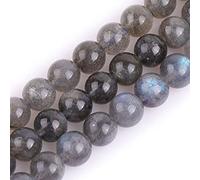 GEM-Inside AA Grade 8mm Blue Rainbow Labradorite Round Gemstone Semi Precious Loose Beads for Jewellery Making 15''