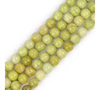 GEM-Inside AA Grade 8mm Round Natural Green Opal Gemstone Semi Precious Chakras Stone Beads for Bracelet Necklace Jewelry Making Strand 15 inch