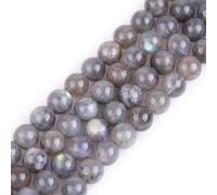 GEM-Inside AAA Grade 6mm Blue Rainbow Labradorite Round Gemstone Semi Precious Loose Beads for Jewellery Making 15''