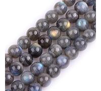 GEM-Inside AAA Grade 8mm Blue Rainbow Labradorite Round Gemstone Semi Precious Loose Beads for Jewellery Making 15''