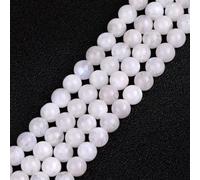 GEM-Inside AAA Grade Natural 6mm Blue Rainbow Moonstone Round Gemstone Semi Precious Loose Beads for Jewellery Making 15''