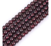 GEM-Inside Garnet Gemstone Loose Beads 4mm Natural AAA Red Round Crystal Energy Stone Power for Jewelry Making 15"
