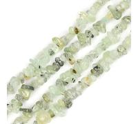 GEM-Inside Genuine Green Prehnite Chips 5-8mm Gemstone Semi Precious for Jewellery Making 34" per Strand