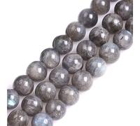 GEM-Inside Natural 10mm Labradorite Round Gemstone Semi Precious Loose Beads for Jewellery Making 15''