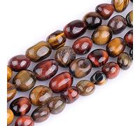 Gem-Inside Natural 10x12mm Freeform Potato Shaped Tiger Eye Gemstone Beads Strand 15" Jewellery Making Beads