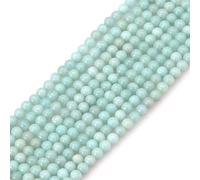 GEM-Inside Natural 3mm Amazonite Round Gemstone Semi Precious Loose Beads for Jewellery Making 15''