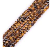 GEM-Inside Natural 3mm Yellow Tiger Eye Round Gemstone Semi Precious Loose Beads for Jewellery Making 15"