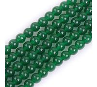 GEM-Inside Natural 4mm Green Jade Round Gemstone Semi Precious Loose Beads for Jewellery Making 15''