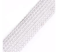 GEM-Inside Natural 4mm White Clear Rock Quartz Crystal Round Gemstone Semi Precious Loose Beads for Jewellery Making 15''