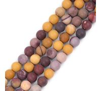 GEM-Inside Natural 8mm Mookaite Jasper Gemstone Semi Precious Frosted Matte Unpolished Round Spacer Beads for Jewellery Making 15''