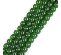 GEM-Inside Natural 8mm Taiwan Jade Round Gemstone Semi Precious Loose Beads for Jewellery Making 15''