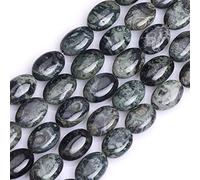 Gem-Inside Natural Kambaba Jasper Stone 10x14mm Oval Beads for Jewellery Making Strand 15" Beaded Semi Precious Gemstone DIY Handmade Craft Supplies
