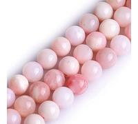 Gem-Inside Natural Multi-Color Pink Opal Stone 6mm 63pcs Round Beads for Jewellery Making Strand 15" Beaded Semi Precious Gemstone DIY Handmade Craft Supplies