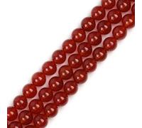 Gem-Inside Natural Red Agate Stone 10mm Round Beads for Jewellery Making Strand 15" 38 pcs Beaded Semi Precious Gemstone DIY Handmade Craft Supplies