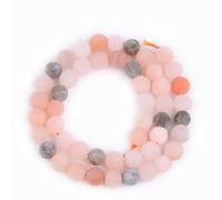 GEM-Inside Natural Round 8mm Matte Frosted Multicolor Moonstone Stone Gemstone Loose Beads for Jewellery Making 15''