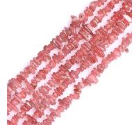 GEM-Inside Nice Red Rhodonite Chips 7-8mm Gemstone Loose Beads for Jewellery Making 15''