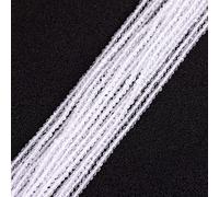 Gem-Inside Tiny 2mm Natural Clear White Rock Quartz Genuine Crystal Precious Gemstone Faceted Spacer Beads for Jewelry Making Strand 15''