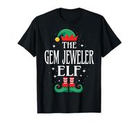 Gem Jeweler Elf Job Title Funny Christmas Matching Xmas T-Shirt