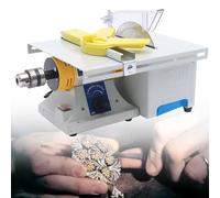 Gem Jewelry Polishing Grinding Machine, Mini Table Saw Rock Lapidary Polisher Bench, DIY Lathe Machine 0-10000r/min