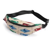 Gem Matrix Fanny Pack for Men&Women,Crossbody Bag with Adjustable Strap,Chest Pack for Running Travel