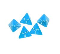 Gem Multi-Sided Dice Set, Acrylic, 5 Pieces, for D&D RPG Warhammer Dark Heresy Tabletop Games (Blue 4-sided)
