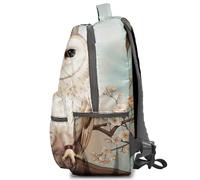 Gem Owl Starry Night Print Backpack, Unisex Cartoon 3D Rucksack, Dreamy Starry Sky Student Bookbag, Casual Travel Daypack - 16 inch (print 5)