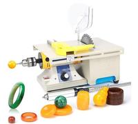 Gem Polishing Grinder Machine,Multifunction Jewelry Rock Bench Polishing Grinding Machine Table Bench Lathe Benchtop Polisher Took Kit for DIY Jewelry Lapidary Equipment ,0-10000r/min