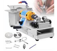 Gem Polishing Grinding Machine, 750W Mini Table Rock Saw, Jewelry Lapidary Equipment with Flexible Shaft, 0-10000 RPM for Home Woodworking and Hobbies