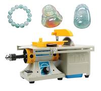 Gem Polishing Grinding Machine, 850W Benchtop Saw for Cutting Rocks, Multipurpose Table Top Tool for Jewelry, Jade, Metal, Wood Carving