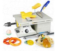 Gem Polishing Machine - 750W Multifunctional Tool for Jewelry Making, Rock Saw Cutter & Bench Grinder for Gemstone, Jade & Metal Craft