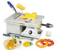 Gem Polishing Machine, 750W Rock Cutting Saw, Benchtop Grinder for Jewelry and Metal Crafting