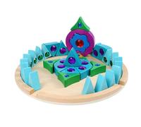 Gem Stacking Blocks - 2.8cm Wooden Sparkling Oriental Gemstone Toys, Diamond Shape Beech Wood | Educational Building Decor Blocks For Children Home Display Learning Playroom Accent Art Gift