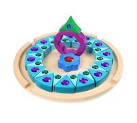 Gem Stacking Blocks,Wooden Rainbow Stacking Blocks - Sparkling Gemstone Puzzle, Creative Early Learning For Fostering Creativity