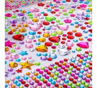 Gem Stickers, 3500pcs Rhinestone Stickers for Crafts, Self Adhesive Jewel Stickers, Acrylic Bling Gems Jewels Stickers for Crafts, Stick on Gems for DIY, Crafts, Craft Supplies for Kids