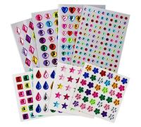Gem Stickers 8 Self Adhesive Jewel for Crafts Sparkly Flatback Rhinestone Stickers Crystal Sticker for Kids DIY,Self Adhesive Acrylic Stick-on Crystal Gem Sheets