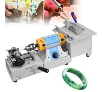 Gem Stone Grinder, Jewelry Polisher, Mini Table Saw, 750W Adjustable Speed 800-10000RPM, Faceting Cutting and Polishing Machine for Gemstones