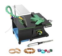 Gem Stone Grinder, Upgraded Jewelry Polishing Buffer Machine, Bench Lathe Rock Polisher, Adjustable Mini Multi Purpose Home for Metal Woodworking for DIY Gem(1)
