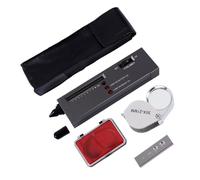 Gem Tester - Metal Instrument, Black Precision Set | Portable Thermal Tool with 30X Magnifier, High-Accuracy Detector for Diamond Jade Crystal Validation, Authenticity Check for Jewellers