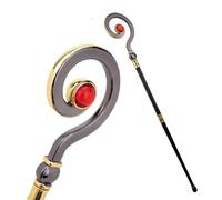 Gem Wand Walking Cane for Men and Women, Gothic Decorative Ornate Metal Cane With Ergonomic Handle, Walking Stick for Senior(Black)