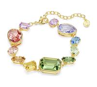 Gema bracelet, Mixed cuts, Multicoloured, Gold-tone plated