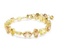 Gema bracelet, Mixed cuts, Yellow, Gold-tone plated