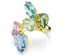 Gema cocktail ring, Mixed cuts, Multicoloured, Gold-tone plated