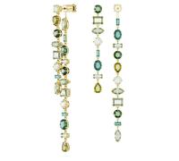 Swarovski Gema Drop Earrings, Multi-Coloured Crystals in a Gold-Tone Plated Setting, from the Gema Collection