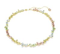 Gema necklace, Mixed cuts, Multicoloured, 18K gold finish