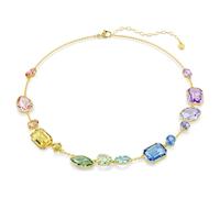 Gema necklace, Mixed cuts, Multicoloured, 18K gold finish