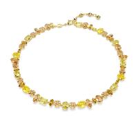 Gema necklace, Mixed cuts, Yellow, 18K gold finish