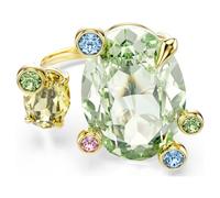 Gema open ring, Mixed cuts, Multicoloured, 18K gold finish