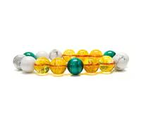 Gemaltic 10MM Healing Crystals Emotional Support Bracelet - Natural Gemstone Beads for Stress Relief, Reiki Charged Energy Jewelry for Men & Women (Leadership, 8.5 Inc)